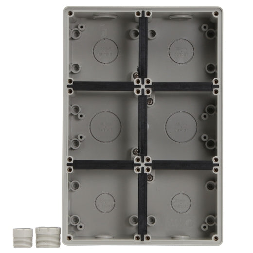 PDL 56 Enclosure 63mm Deep 6-Gang - Grey