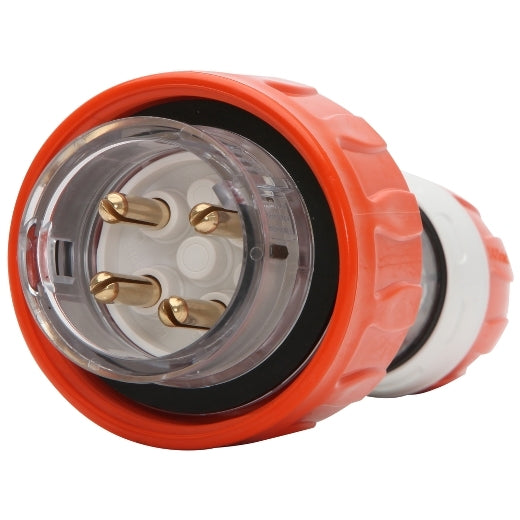 PDL 56 Plug Straight 4Pin IP66 500V 16Amp - Orange