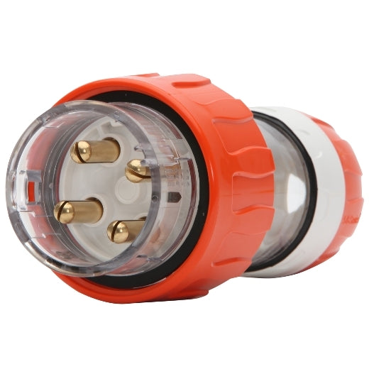 PDL 56 Plug Straight 4Pin IP66 500V 32Amp - Orange