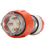 PDL 56 Plug Straight 4Pin IP66 500V 50Amp - Orange