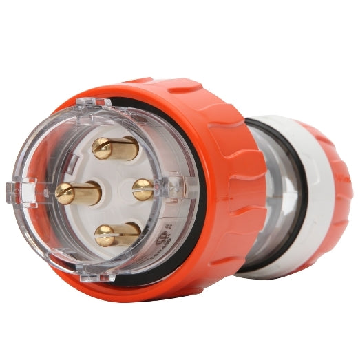 PDL 56 Plug Straight 4Pin IP66 500V 50Amp - Orange