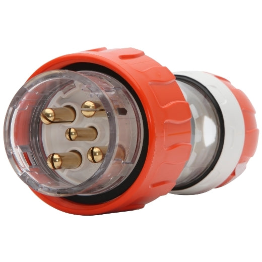 PDL 56 Plug Straight 5Pin IP66 500V 32Amp - Orange