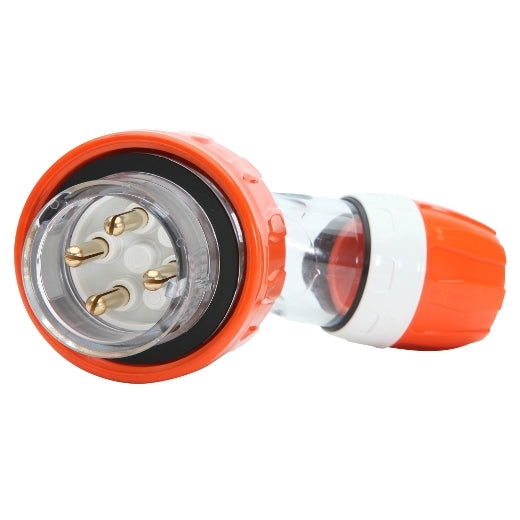 PDL 56 Plug Angled 4Pin IP66 250V 16Amp - Orange