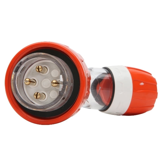 PDL 56 Plug Angled 4Pin IP66 500V 20Amp - Orange