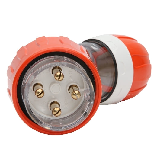 PDL 56 Plug Angled 4Pin IP66 500V 32Amp - Orange