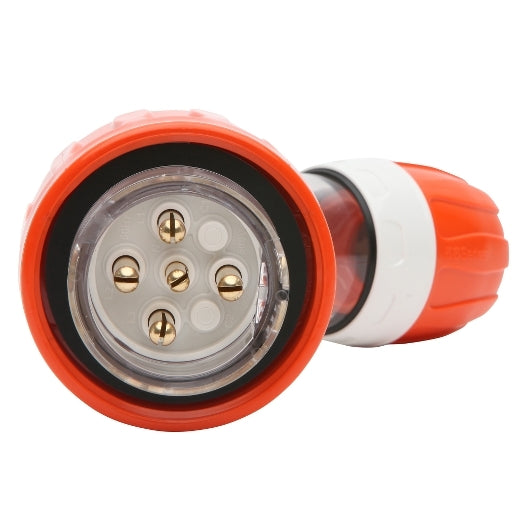 PDL 56 Plug Angled 5Pin IP66 500V 20Amp - Orange