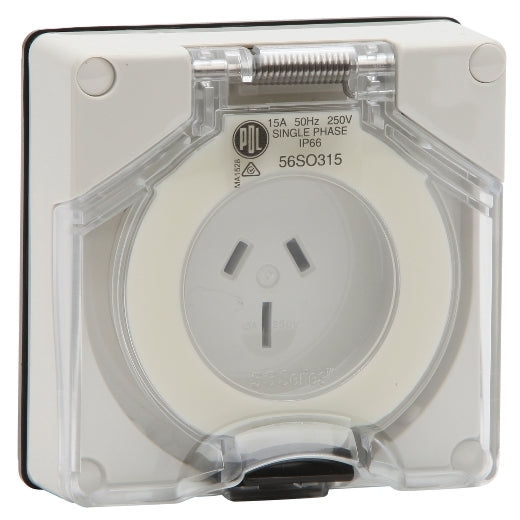 PDL 56 Socket 5Pin IP66 500V 15Amp - Grey