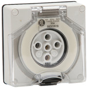 PDL 56 Socket 5Pin 3P IP66 500V 16Amp - Grey