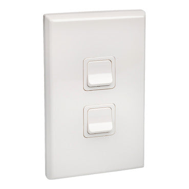 PDL 2Gang Switch - White