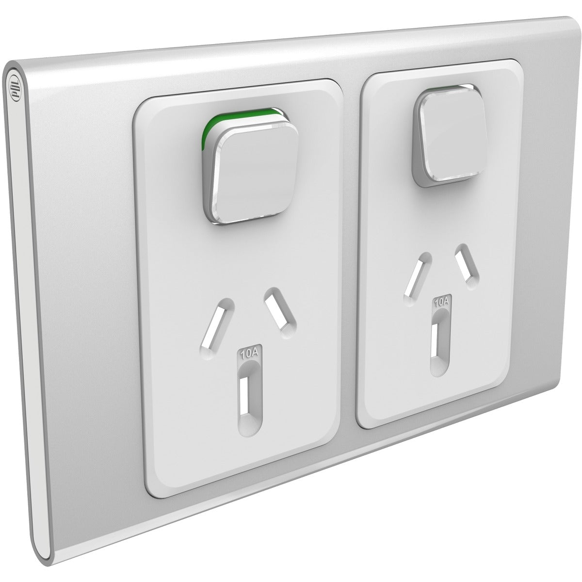 PDL Iconic Styl, cover frame, 2 switches & 2 sockets, horizontal