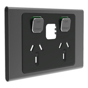 PDL Iconic Styl Cover Plate Connected Double Socket