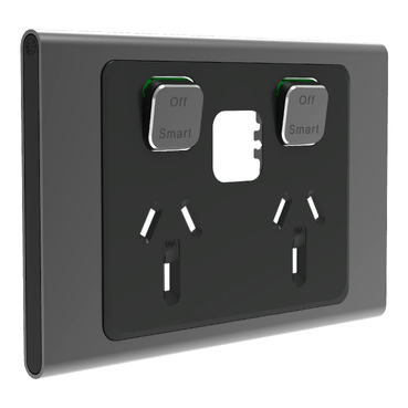 PDL Iconic Styl Cover Plate Connected Double Socket