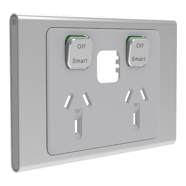 PDL Iconic Styl Cover Plate Connected Double Socket