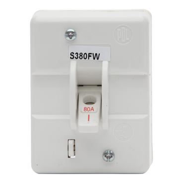 PDL Front Wiring Mains Switch, S Series, 80A/M200, 440V, 50 Hz, 3P, White