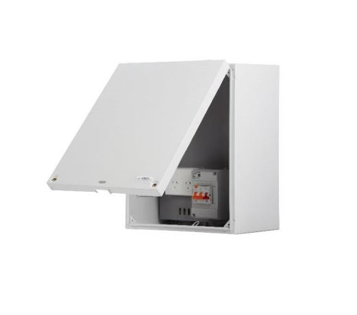 NDB1 Builders Box 360 x 430mm Wired Panel Plain door with RCD