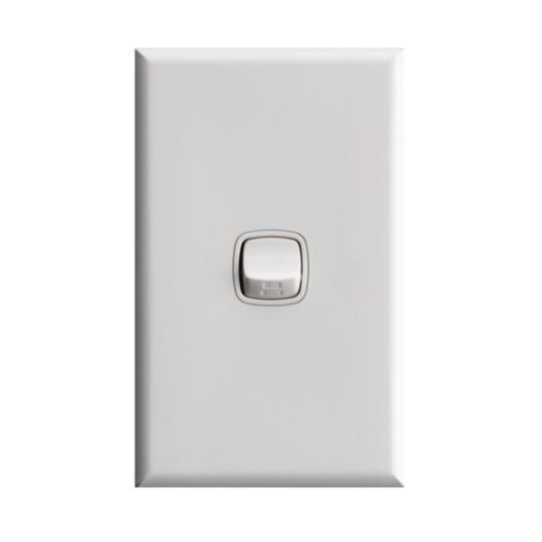 HPM Excel 1Gang Light Switch - White