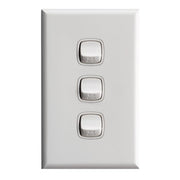 HPM Excel 3Gang Light Switch - White