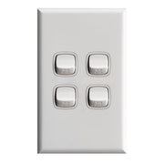 HPM Excel 4Gang Light Switch - White