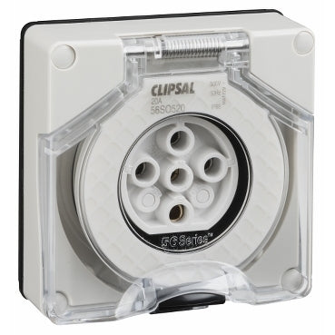 PDL 56 Series 20Amp 5Pin Socket Outlet IP66