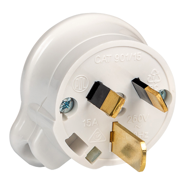 PDL Side Entry 3Pin Rewirable Heavy Duty Plug; 15A