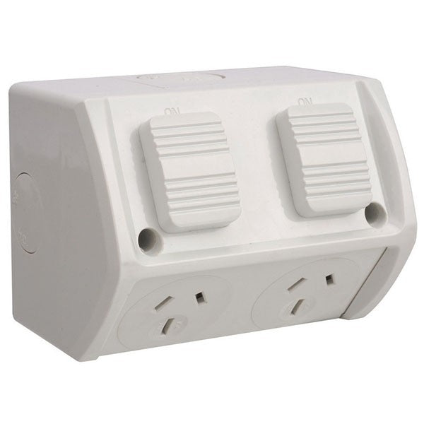 TradeSave Double IP53 Surface Mount Socket