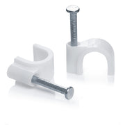 Cable Clips for 8mm Diameter Round Cable (Jar 100)