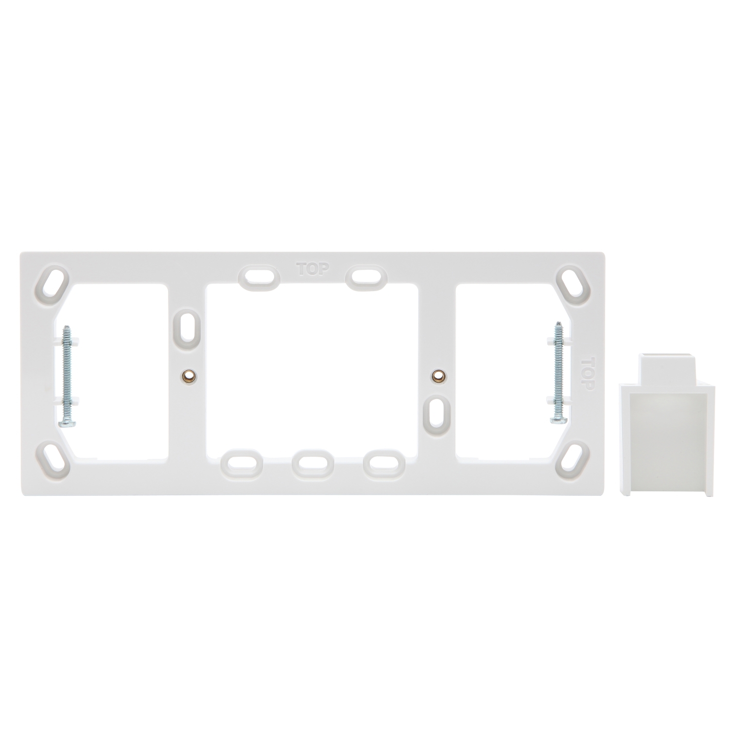 PDL640SC - PDL Quad Socket Mounting Block 4Gang Square Conduit Entry - White