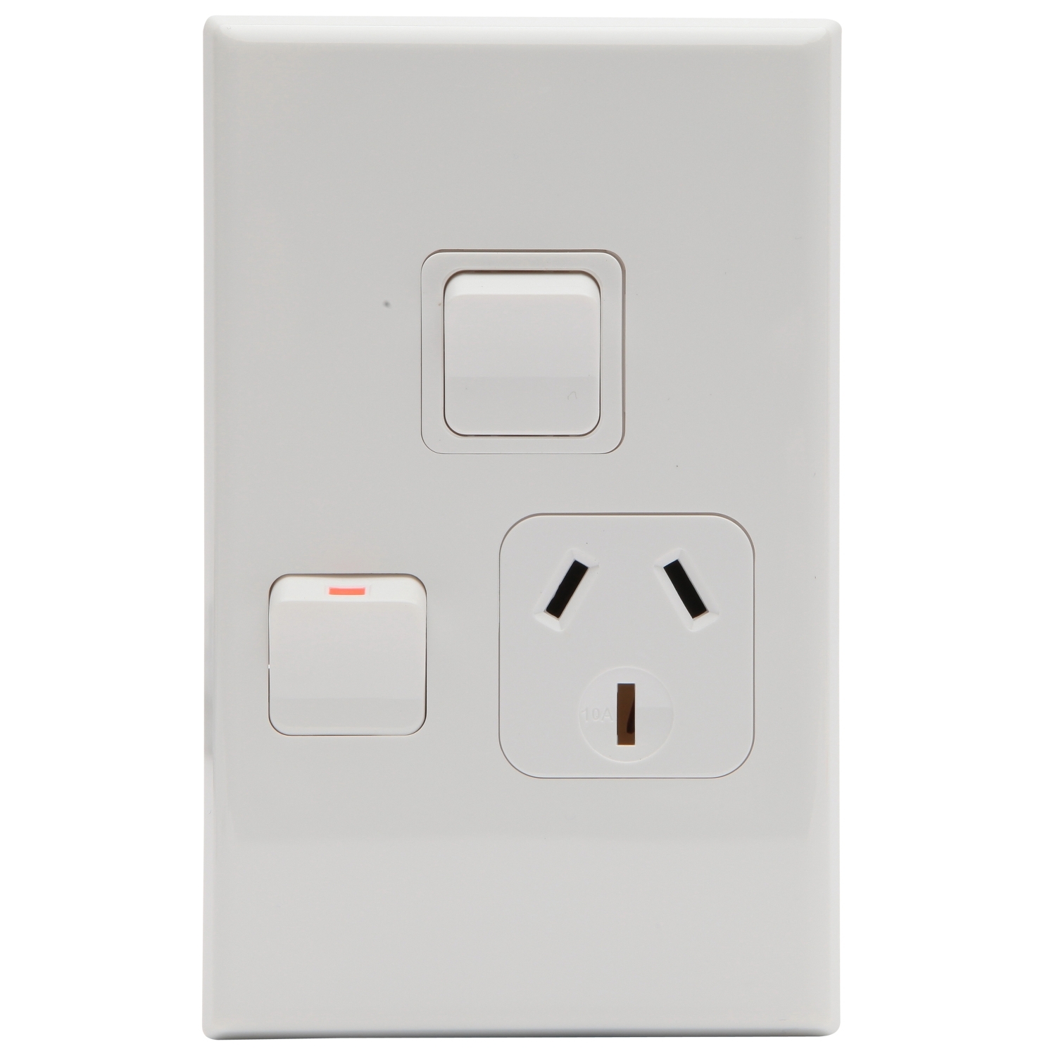 PDL691XWH - PDL 600 Switched Socket + Switch Vertical 250V 10Amp - White