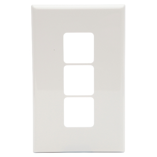 PDL683CWH - PDL 600 Cover Plate Switch Vertical 3-Gang - White