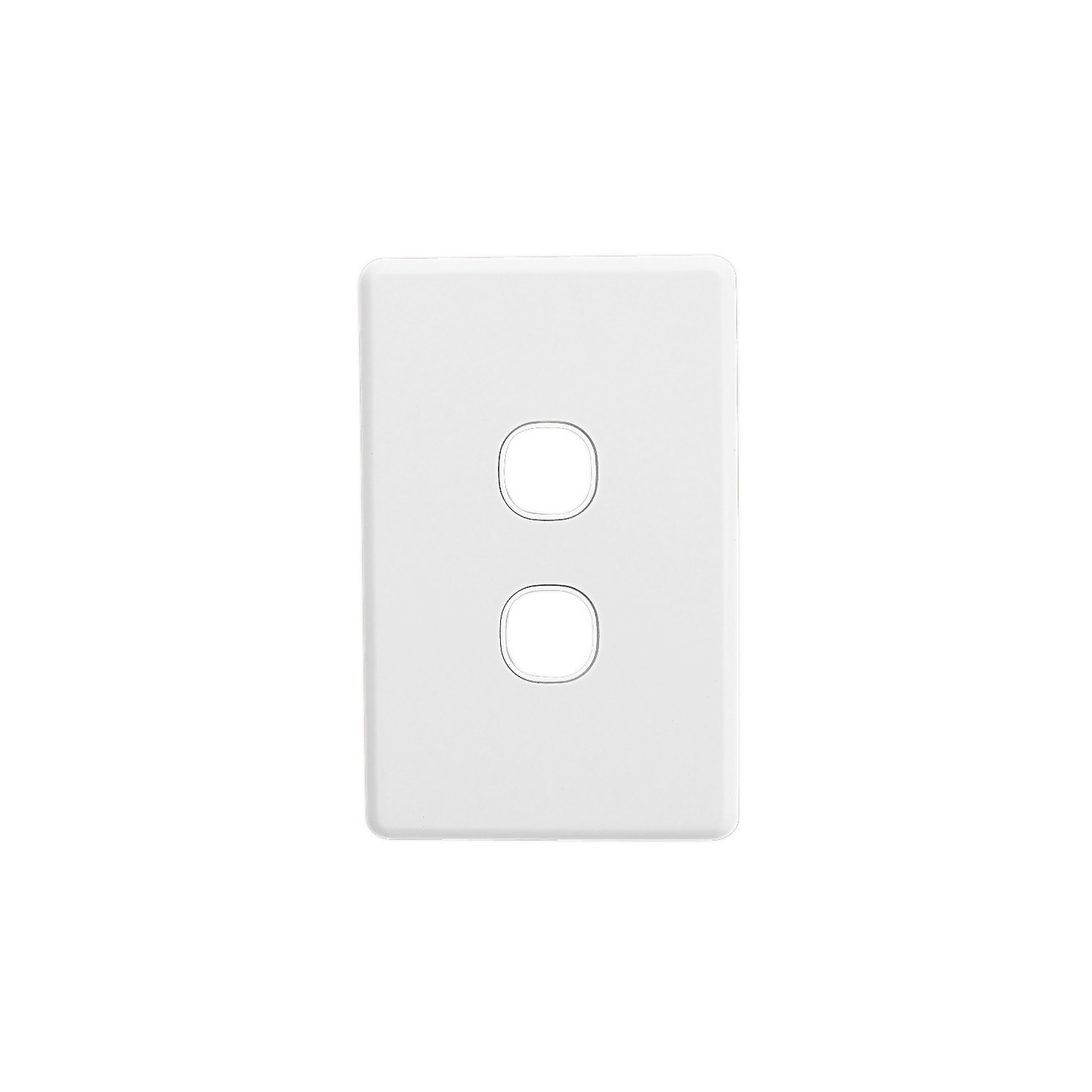 C2032VH-WE - Clipsal C2000 Grid + Cover Plate Switch 2-Gang - White