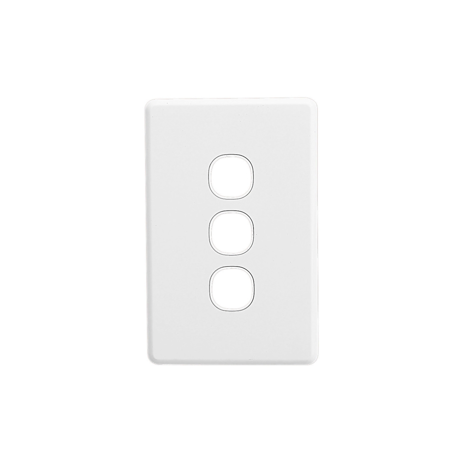 C2033VH-WE - Clipsal C2000 Grid + Cover Plate Switch 3-Gang - White