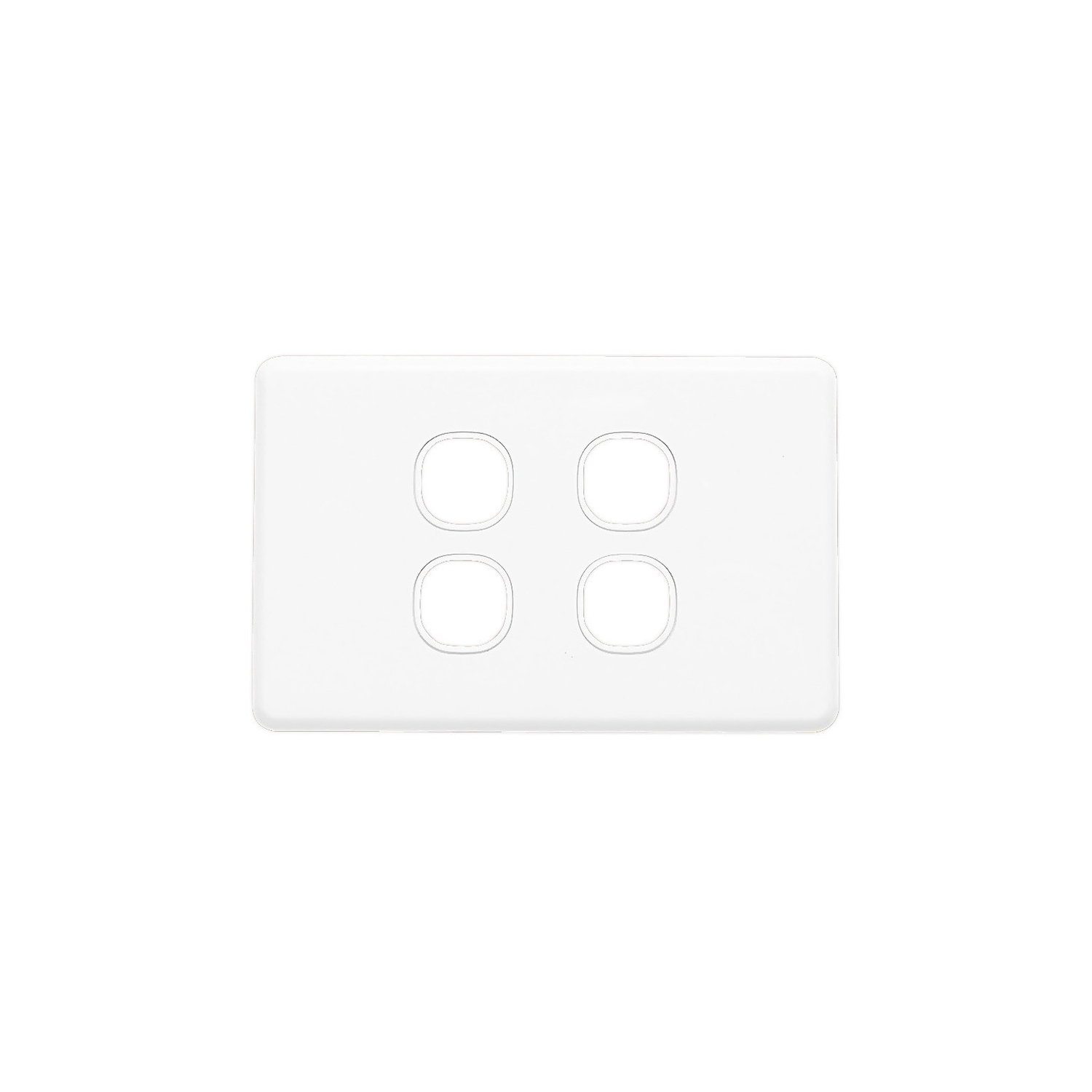 C2034VH-WE - Clipsal C2000 Grid + Cover Plate Switch 4-Gang - White