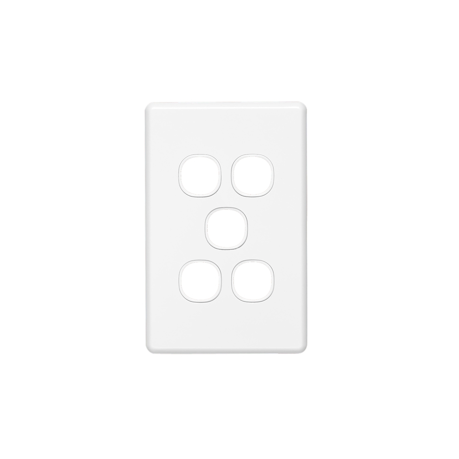 C2035VH-WE - Clipsal C2000 Grid + Cover Plate Switch 5-Gang - White