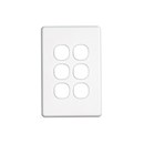 Clipsal 6Gang Grid & Cover Plate - White