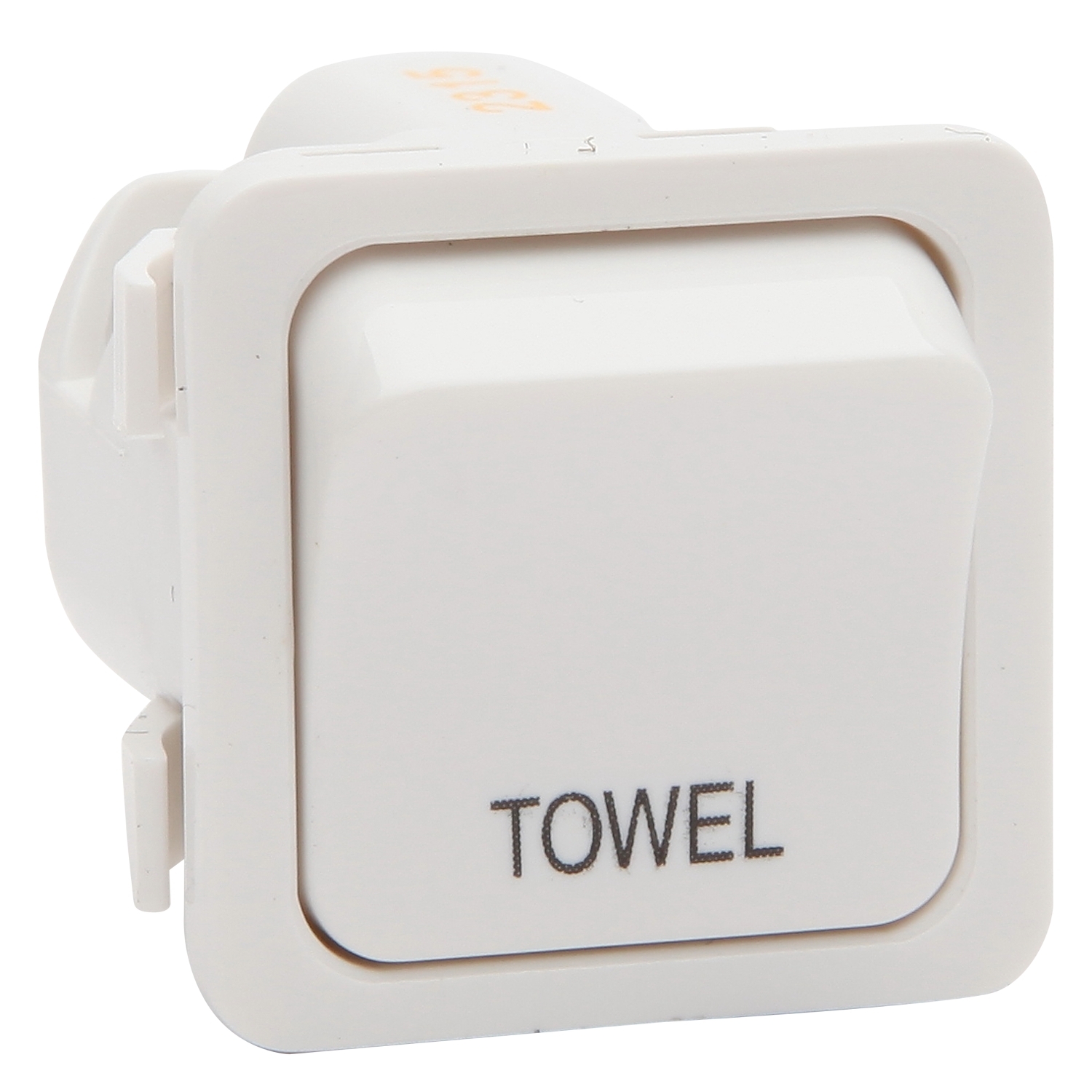 PDL Switch 600 Series Mechanism - Single-pole - 1-gang - Marked TOWEL - 250 V - 20 A / 16 AX - White