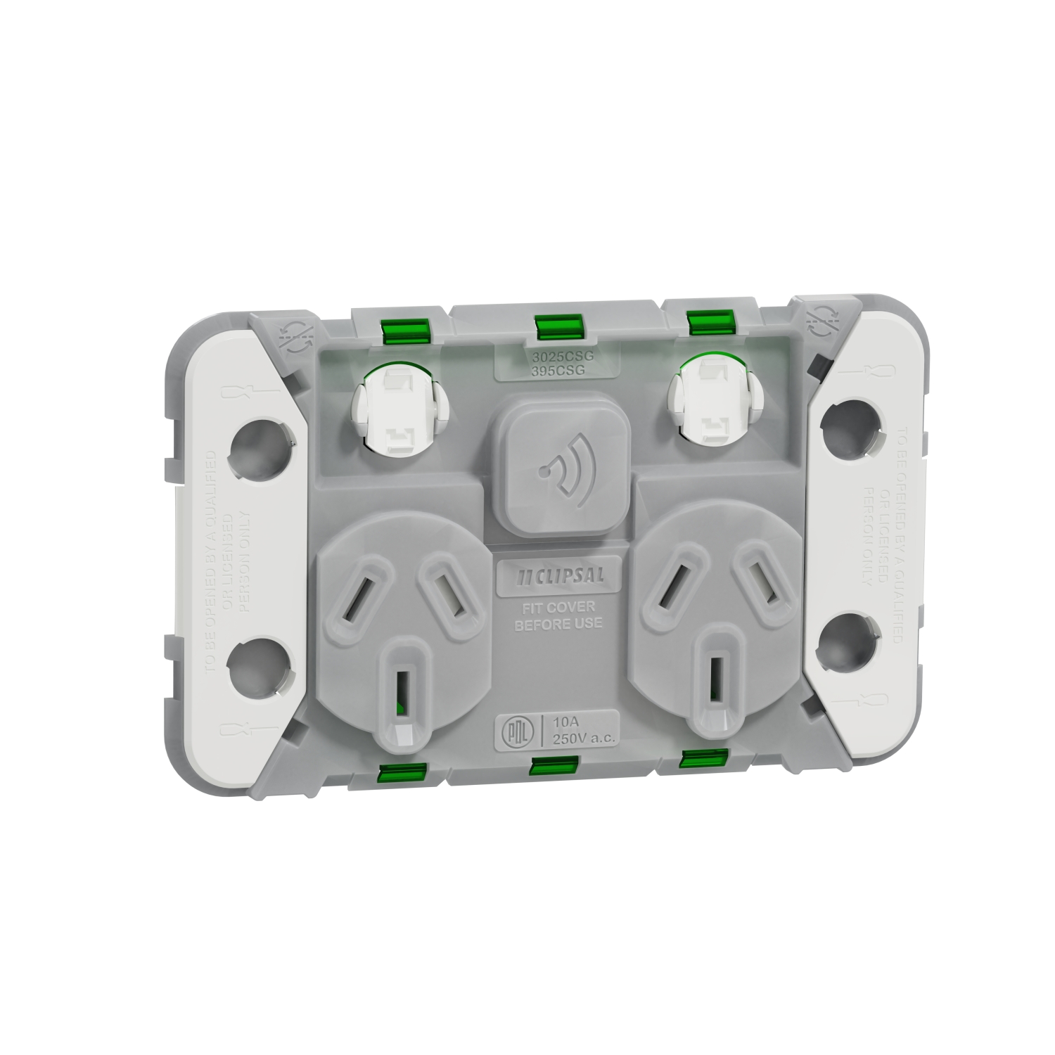 PDL395CSGZ - PDL Wiser Double Horizontal Socket Grid, 10A with Zigbee