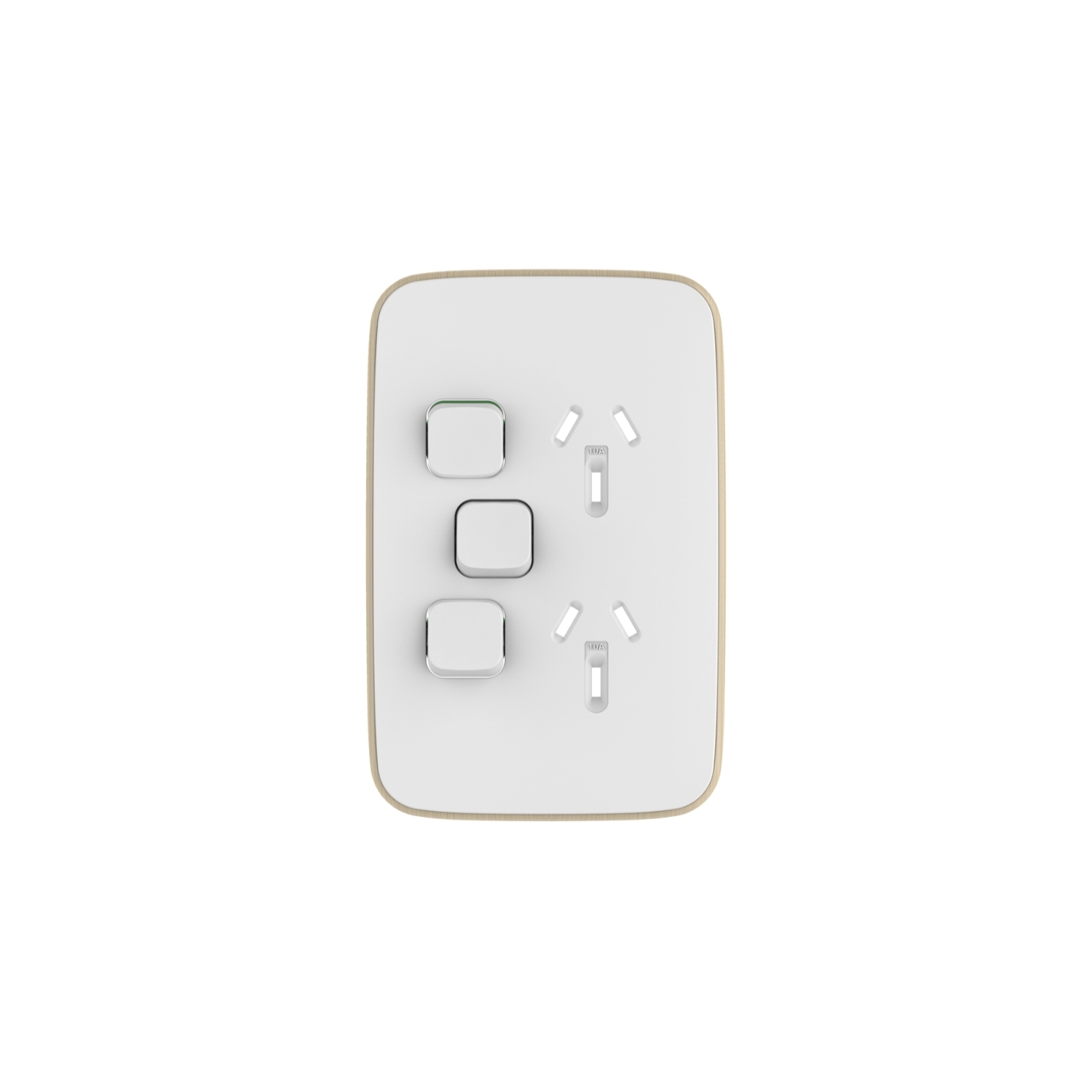 PDL Iconic Essence, cover frame, 3 switches & 2 sockets, 10 A, vertical - Arctic White