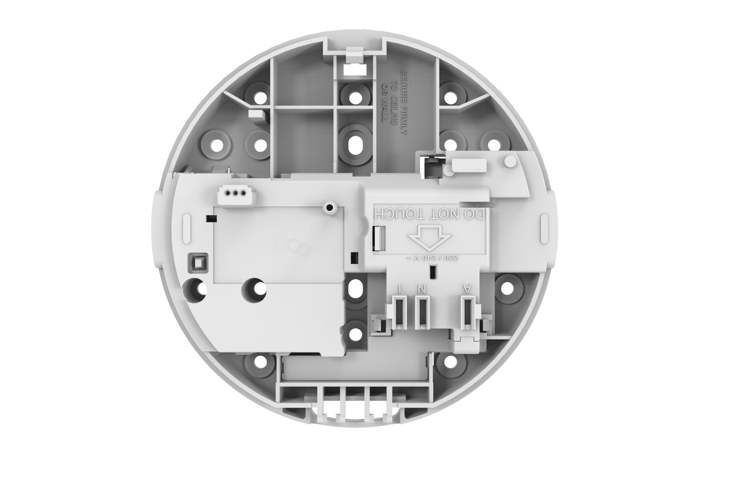 755RFB2 - Clipsal Smoke Alarms, Mounting Base FireTek, for 755 mains-powered smoke alarms, wireless interconnect