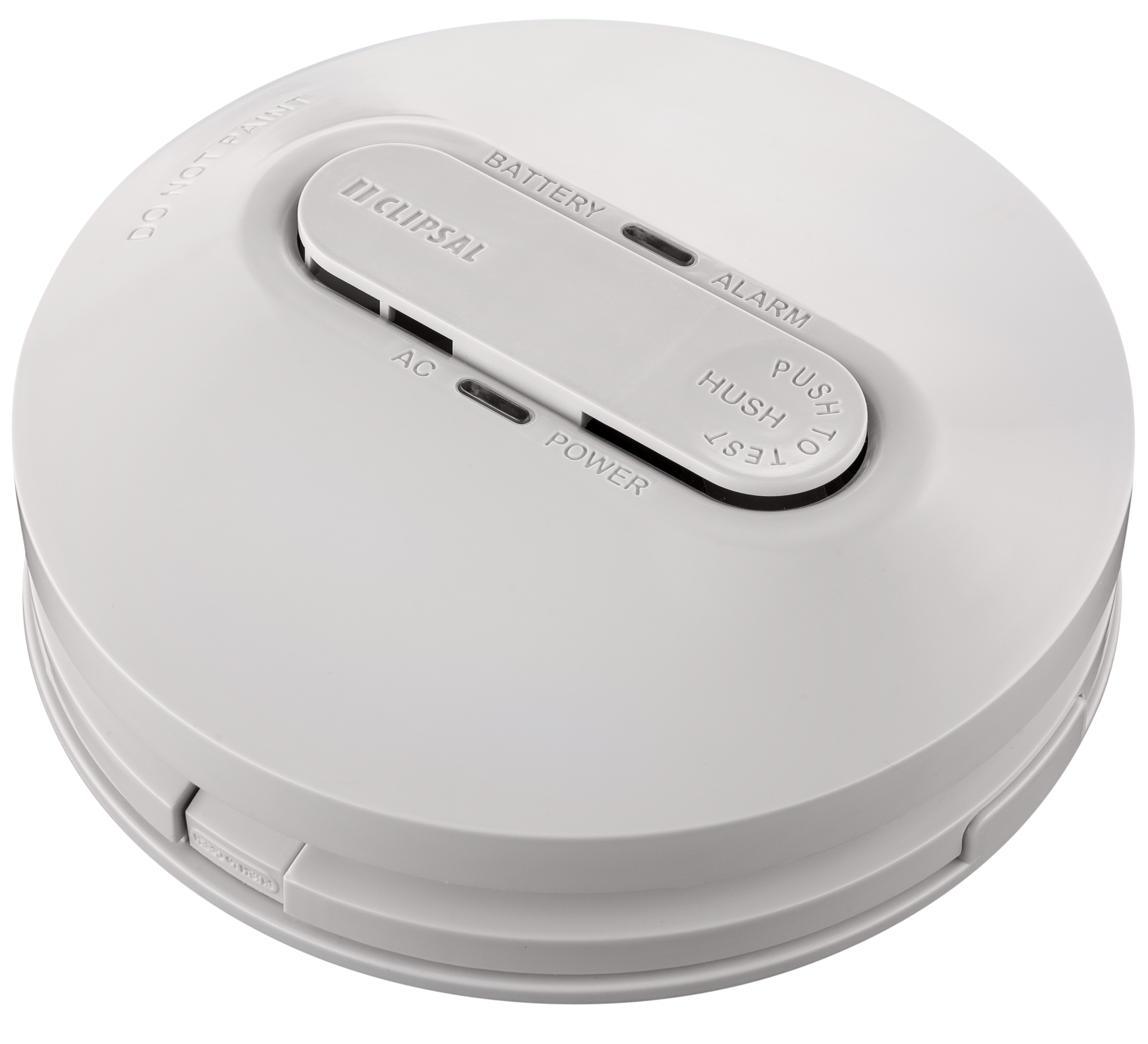 755RLPSMA4 - Clipsal Photoelectric Smoke Alarm FireTek, Surface mount, 240V, mains-powered, Rechargeable 10-year lithium battery backup